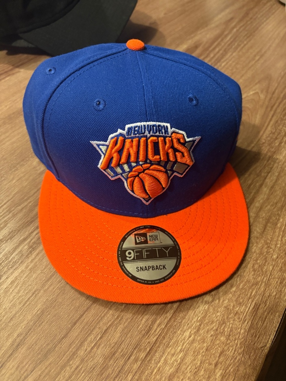New Era Blue and Orange Knicks Snapback Hat